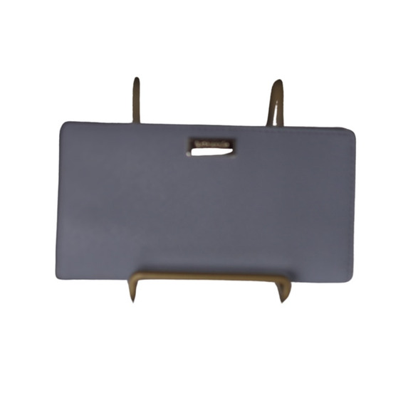 Kate Spade Stacy Bifold Wallet Saffiano Leather Powder Blue Clean Girl Minimal - Picture 1 of 6